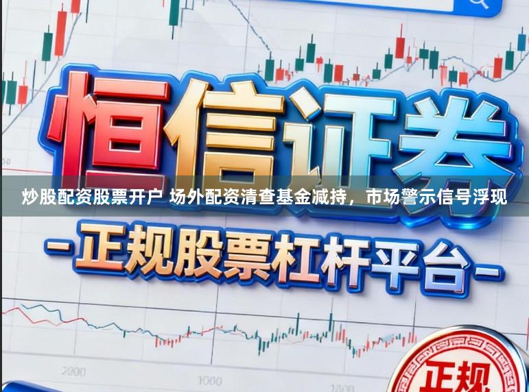 炒股配资股票开户 场外配资清查基金减持，市场警示信号浮现